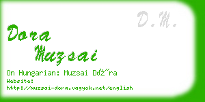 dora muzsai business card